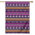Paisley Elephant Hamsa Pattern Print House Flag