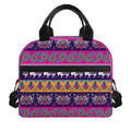 Paisley Elephant Hamsa Pattern Print Insulated Lunch Bag