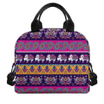 Paisley Elephant Hamsa Pattern Print Insulated Lunch Bag