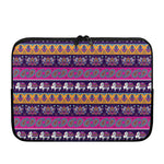 Paisley Elephant Hamsa Pattern Print Laptop Sleeve