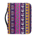Paisley Elephant Hamsa Pattern Print Leather Bible Cover