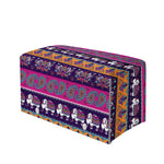 Paisley Elephant Hamsa Pattern Print Leather Tissue Box Cover