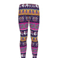 Paisley Elephant Hamsa Pattern Print Men's Leggings