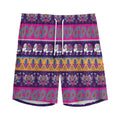 Paisley Elephant Hamsa Pattern Print Men's Athletic Shorts