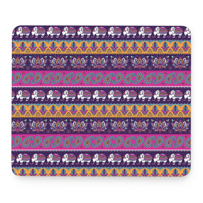 Paisley Elephant Hamsa Pattern Print Mouse Pad