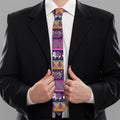 Paisley Elephant Hamsa Pattern Print Necktie