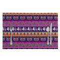 Paisley Elephant Hamsa Pattern Print Placemat
