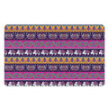 Paisley Elephant Hamsa Pattern Print Polyester Doormat