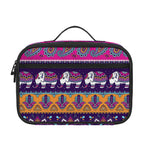 Paisley Elephant Hamsa Pattern Print Portable Lunch Bag