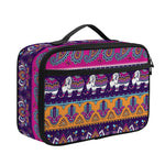 Paisley Elephant Hamsa Pattern Print Portable Lunch Bag