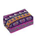 Paisley Elephant Hamsa Pattern Print Rectangle Tissue Box Cover