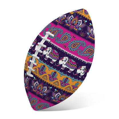 Paisley Elephant Hamsa Pattern Print Rugby Ball