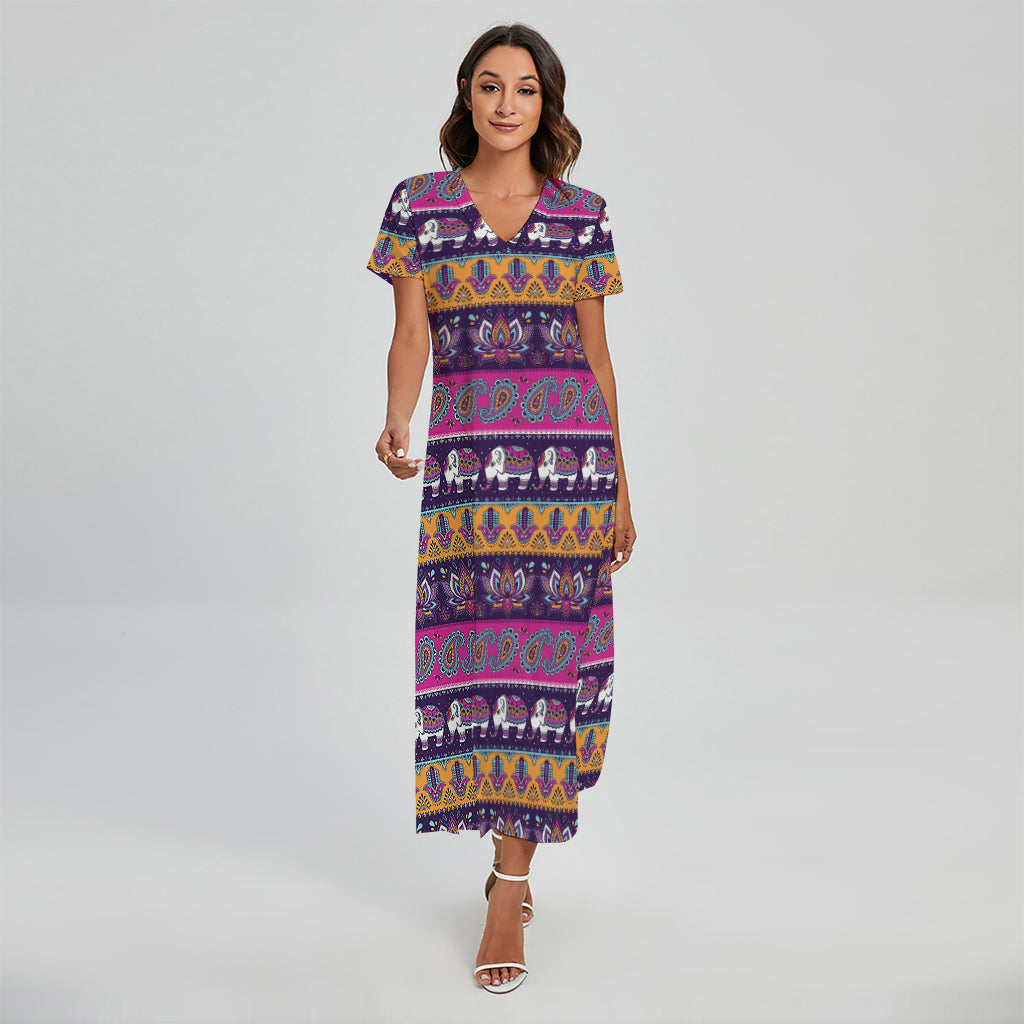 chinese dress ladies Green Elephants Maxi Dress – FARM Rio