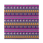 Paisley Elephant Hamsa Pattern Print Silk Bandana