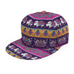 Paisley Elephant Hamsa Pattern Print Snapback Cap