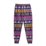 Paisley Elephant Hamsa Pattern Print Sweatpants