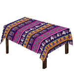 Paisley Elephant Hamsa Pattern Print Tablecloth