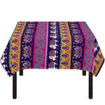 Paisley Elephant Hamsa Pattern Print Tablecloth