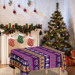 Paisley Elephant Hamsa Pattern Print Tablecloth