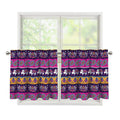 Paisley Elephant Hamsa Pattern Print Tier Curtains