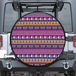 Paisley Elephant Hamsa Pattern Print Tire Cover