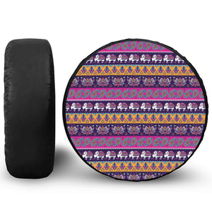 Paisley Elephant Hamsa Pattern Print Tire Cover