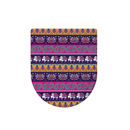 Paisley Elephant Hamsa Pattern Print Toilet Lid Cover