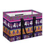 Paisley Elephant Hamsa Pattern Print Utility Tote Bag