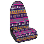 Paisley Elephant Hamsa Pattern Print Waterproof Car Seat Cover