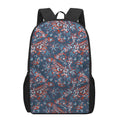 Paisley Floral Bohemian Pattern Print 17 Inch Backpack