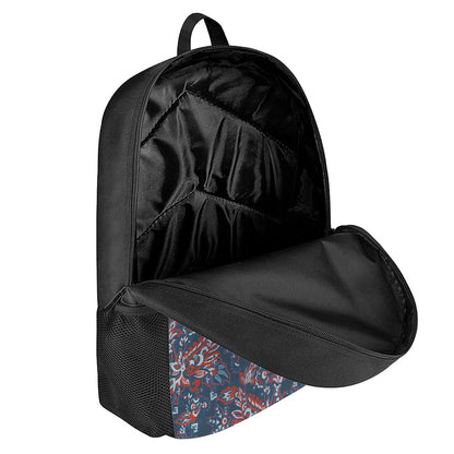 Paisley Floral Bohemian Pattern Print 17 Inch Backpack