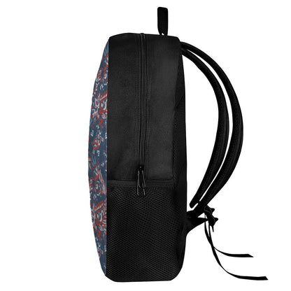 Paisley Floral Bohemian Pattern Print 17 Inch Backpack