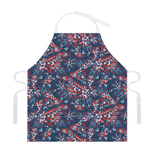 Paisley Floral Bohemian Pattern Print Adjustable Apron