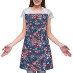 Paisley Floral Bohemian Pattern Print Adjustable Apron
