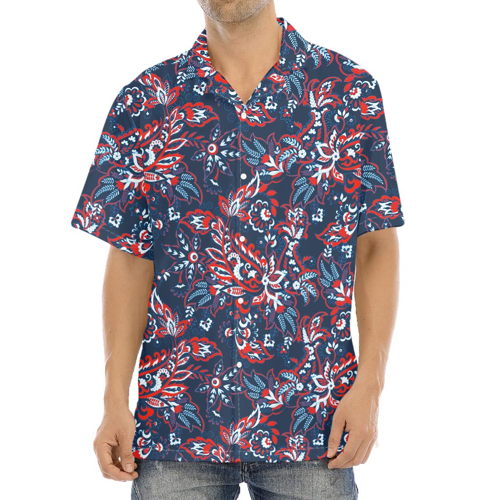 Paisley Floral Bohemian Pattern Print Aloha Shirt