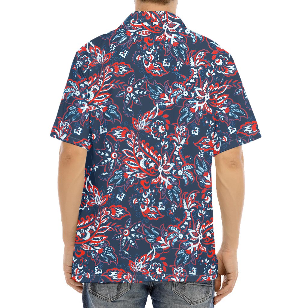 Paisley Floral Bohemian Pattern Print Aloha Shirt