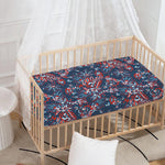 Paisley Floral Bohemian Pattern Print Baby Crib Sheet