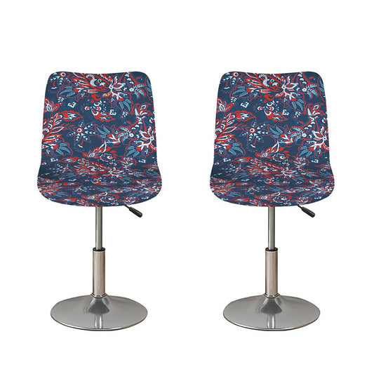 Paisley Floral Bohemian Pattern Print Bar Stool Covers