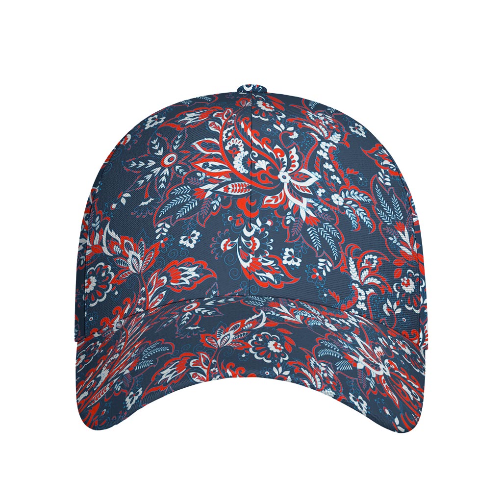 Paisley Floral Bohemian Pattern Print Baseball Cap