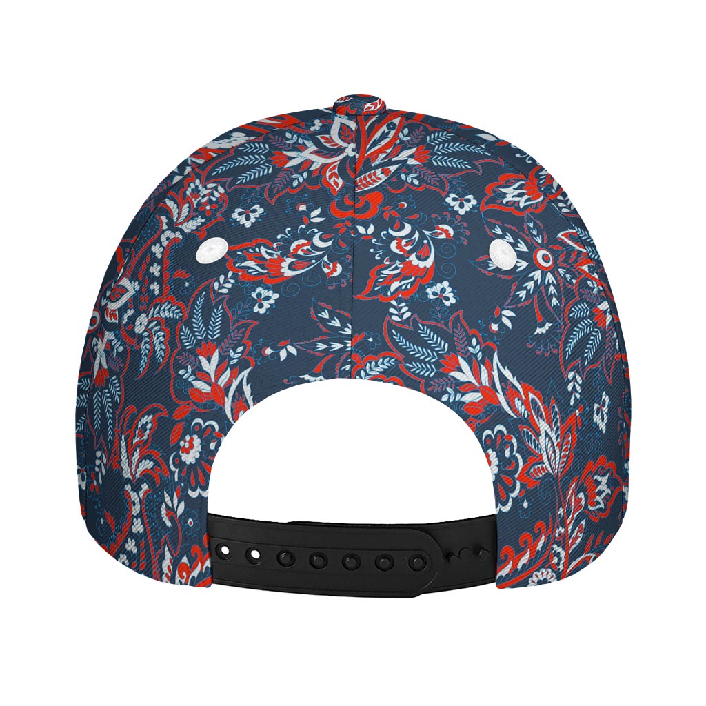 Paisley Floral Bohemian Pattern Print Baseball Cap