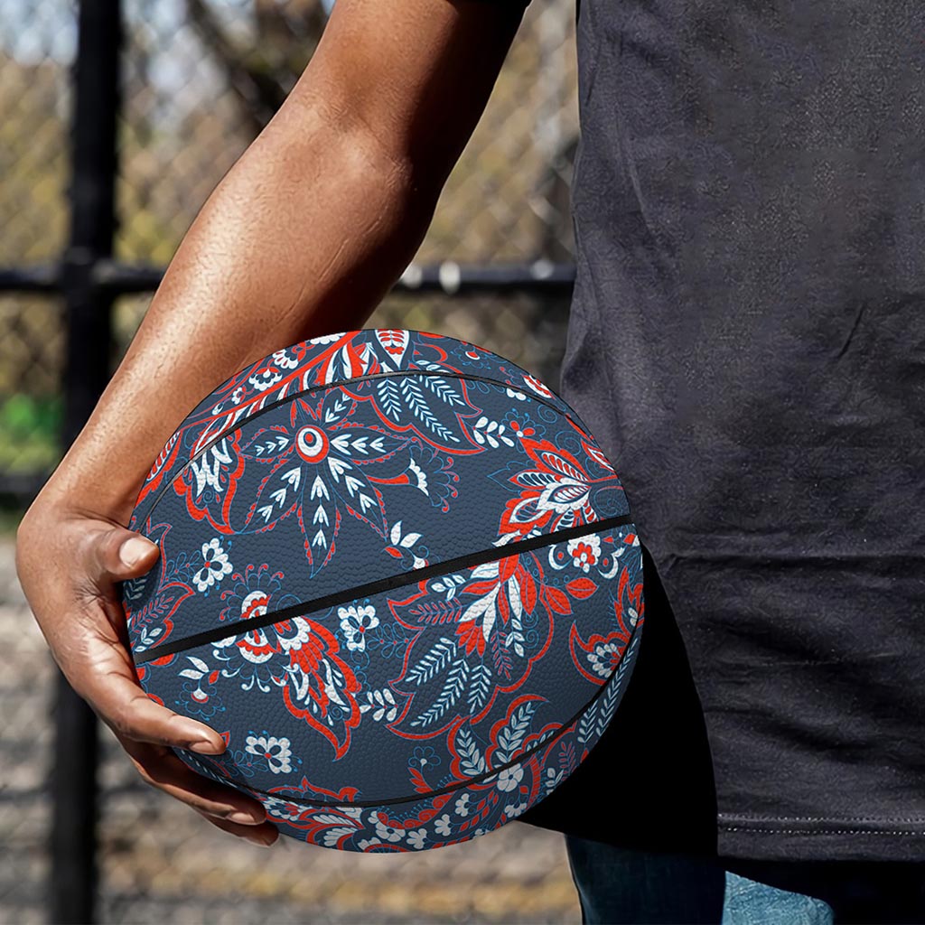 Paisley Floral Bohemian Pattern Print Basketball