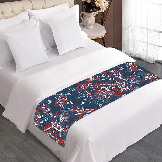 Paisley Floral Bohemian Pattern Print Bed Runner