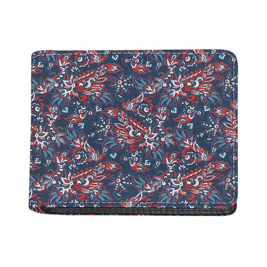 Paisley Floral Bohemian Pattern Print Bifold Wallet