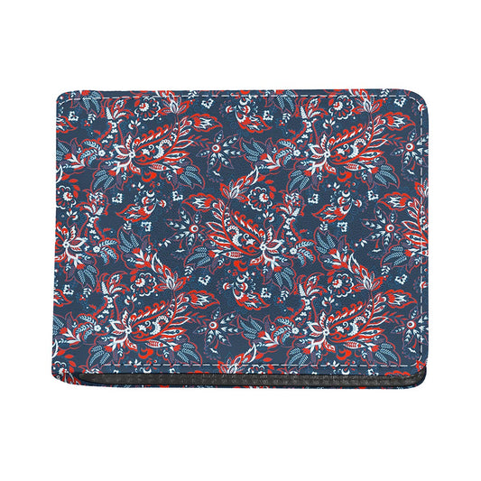 Paisley Floral Bohemian Pattern Print Bifold Wallet