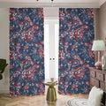 Paisley Floral Bohemian Pattern Print Dimout Pencil Pleat Curtains