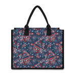 Paisley Floral Bohemian Pattern Print Canvas Tote Bag