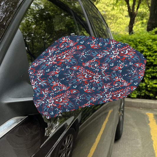 Paisley Floral Bohemian Pattern Print Car Side Mirror Covers