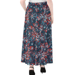Paisley Floral Bohemian Pattern Print Chiffon Maxi Skirt
