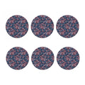 Paisley Floral Bohemian Pattern Print Coaster Set