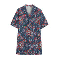Paisley Floral Bohemian Pattern Print Cotton Hawaiian Shirt